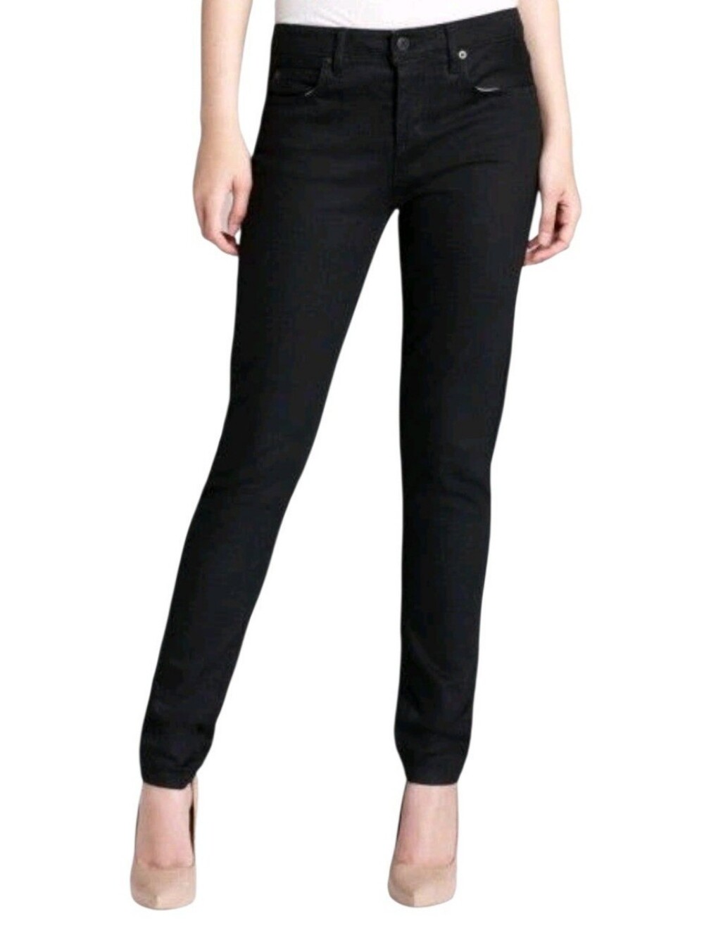 Theory Billy Grimsel Jeans Size 30 Black Slim Straight Made in USA Stretch Denim